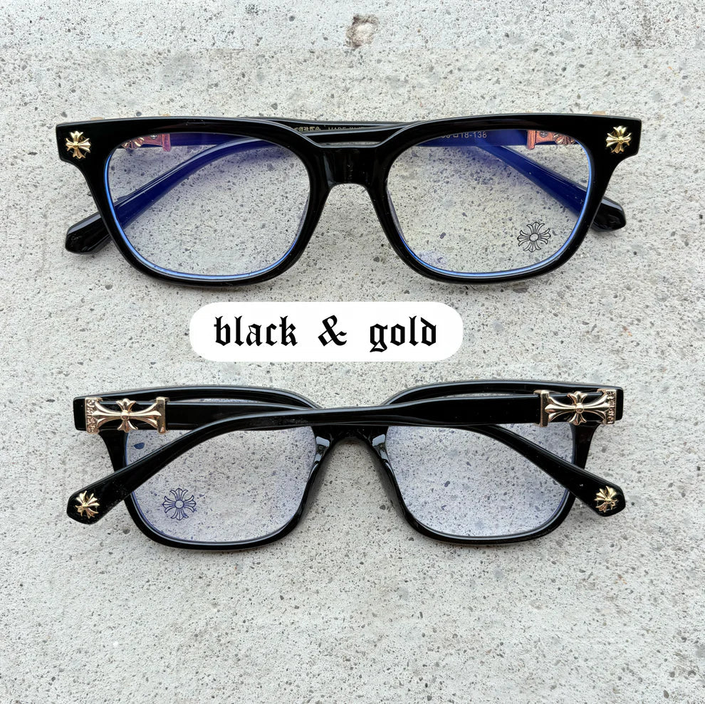Luxi Chrome Glasses™️ - Black & Gold