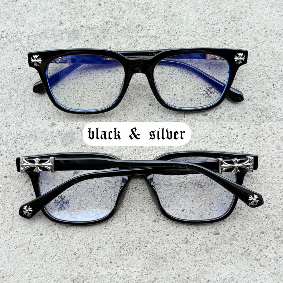 Luxi Chrome Glasses™️ - Black & Silver