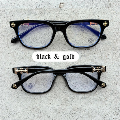 Luxi Chrome Glasses™️ - Black & Gold