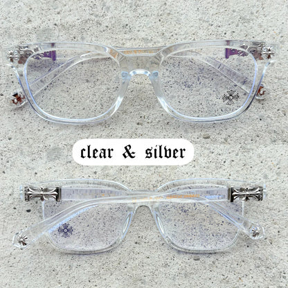 Luxi Chrome Glasses™️ -Clear & Silver