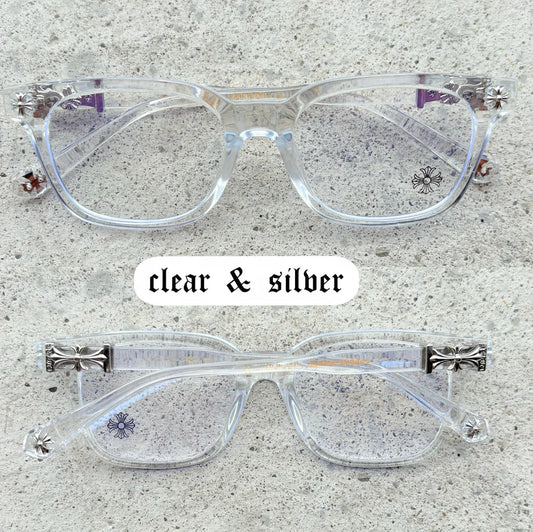 Luxi Chrome Glasses™️ -Clear & Silver