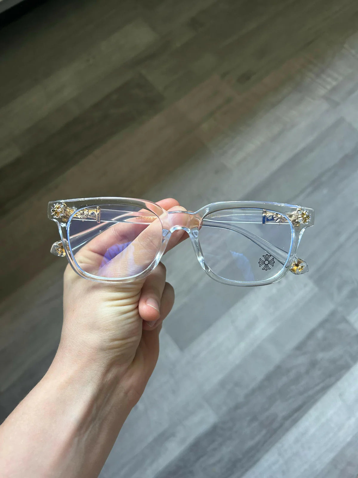 Luxi Chrome Glasses™️ - Clear & Gold